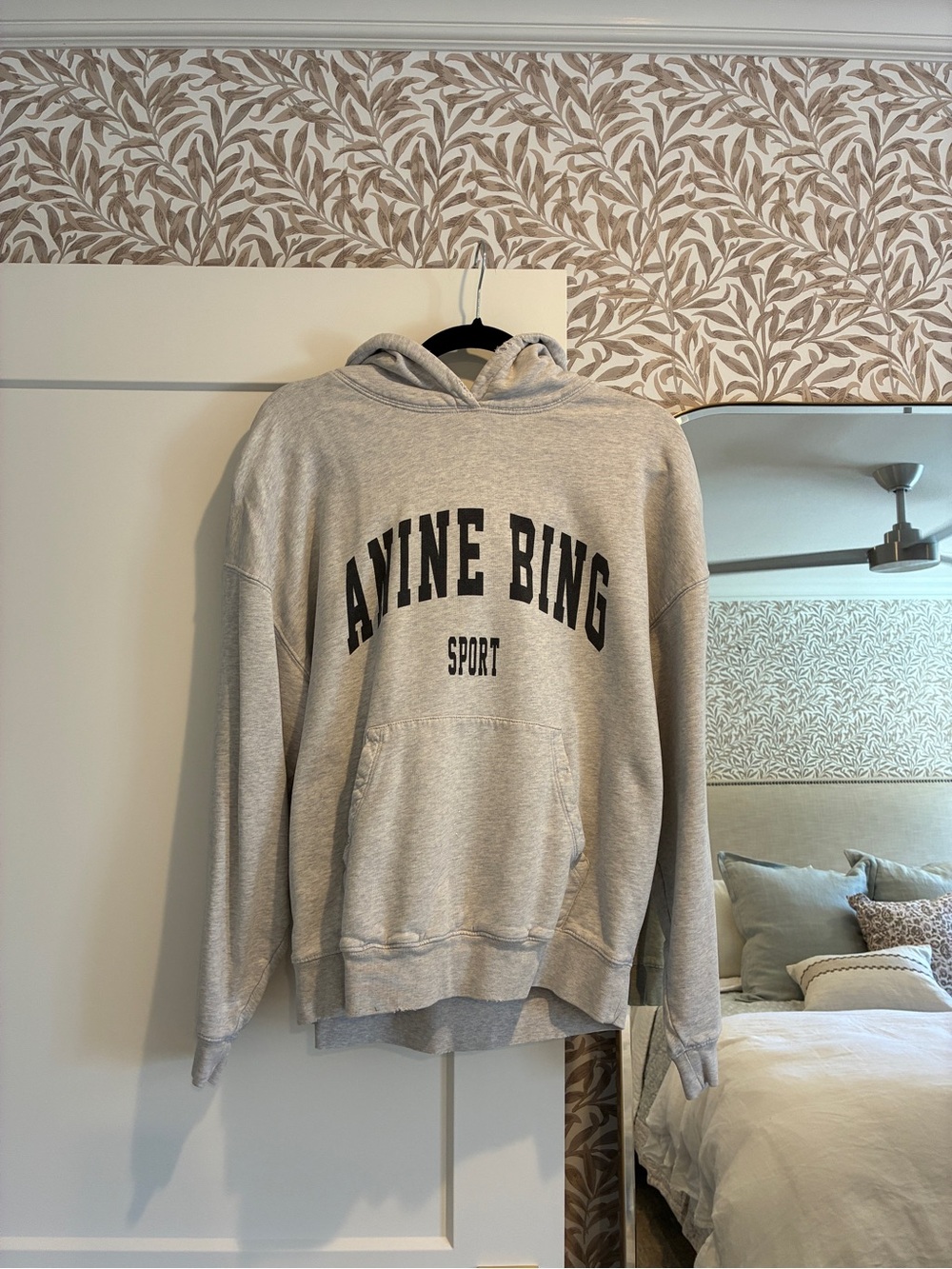 ANINE BING “Harvey” Sweatshirt in Heather Grey